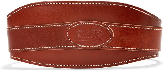 Schiek Sports 2006 Leather 6" Weight Lifting Belt - Weightlifting Belt with Double Prong Stainless Steel Belt Buckle