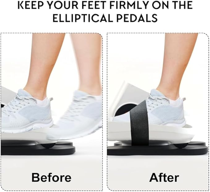 ESL Under Desk Elliptical - Portable Leg Exerciser with Pedal Strap for Seniors, Compact Seated Elliptical with Remote Control, LCD Display Electric Elliptical Trainers for Home