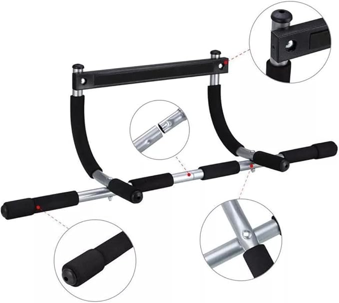 Upgrade Pull Up Bar for Doorway - Max Capacity 330 lbs, Portable Upper Body Workout Bar for Strength Training