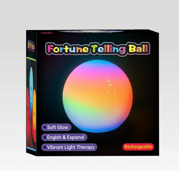 BLUEYE Rechargeable Fortune Telling Ball,4-7-8 Meditation Breathing Lamp,Remote Control Night Light,Girl Boy Toys for Age 5 6 7 8 9 10 Year Old,Christmas Stocking Stuffers,White Elephant Gift for Kids