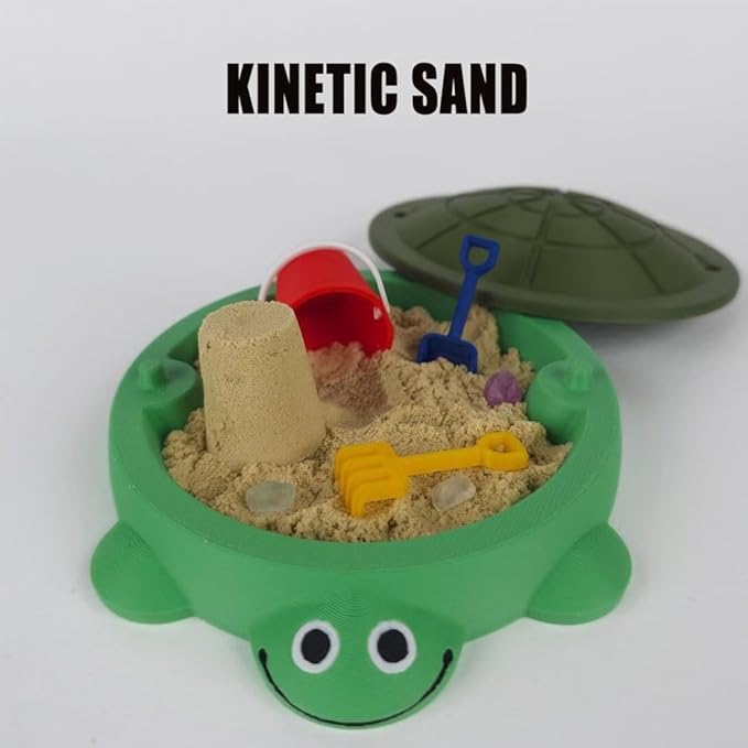 Mini Turtle Sandbox Desk Toy with Soft Sand and Small Tools, Premium Sand Garden for Desk Kit - Mini Zen Garden Kit Gifts Decor Desktop Accessories for Home, Office Stress Relief(Yellow,5.5in no sand)