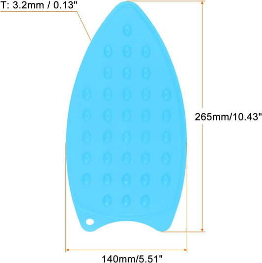 HARFINGTON 2pcs Silicone Iron Rest Pad, Multipurpose Iron Hot Resistant Mat Iron Rest Plate for Ironing Board Hot Heat Resistant Steam Compact Mat, Blue