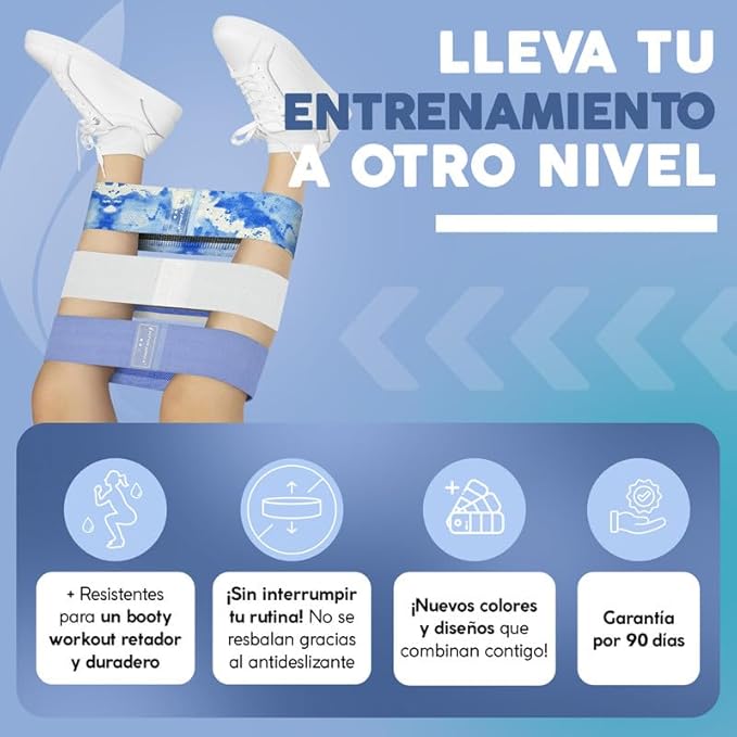 Premium Fabric Resistance Bands for Glutes & Legs – Set of 3 | Non-Slip, Elastic, Durable, Includes Travel Bag, Workout Guide & Digital Challenges