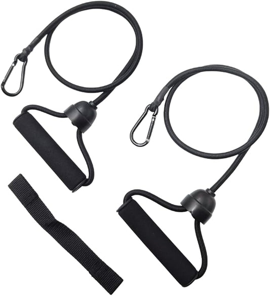 ONIPAX 1 Pair Stepper Resistance Bands with Handles & Connecting Strap – Workout & Exercise Bands for Strength Training, Muscle Toning, Home Gym Fitness Equipment