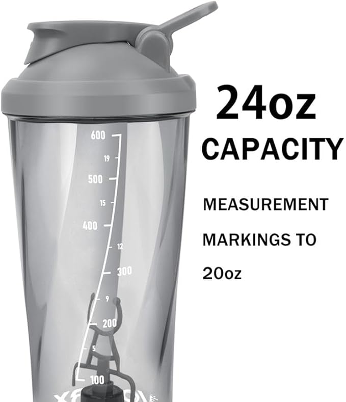 VOLTRX Premium Electric Protein Shaker Bottle, Made with Tritan - BPA Free - 24 oz Vortex Portable Mixer Cup/USB Rechargeable Shaker Cups for Protein Shakes