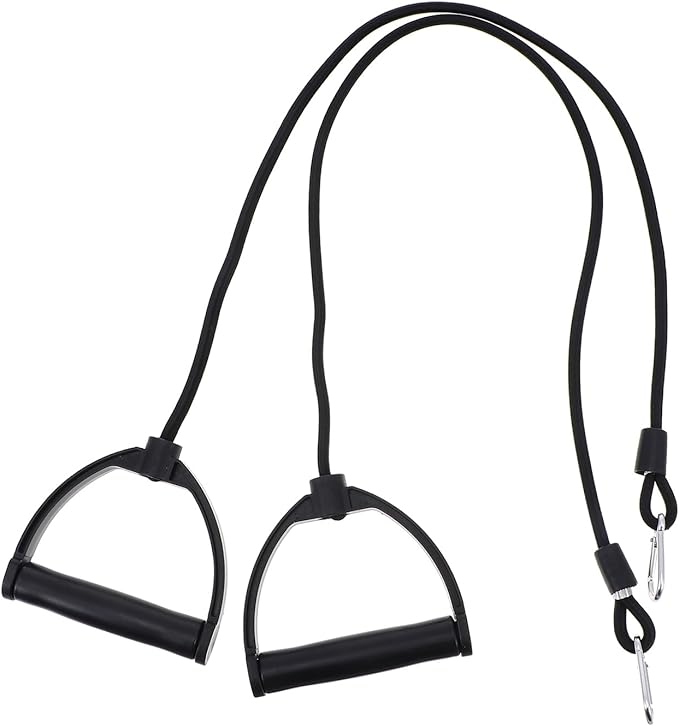 IMIKEYA Resistance Bands: 1 Pair Stepper Resistance Band Fitness Exercise Bands with Handles Fitness Bands Pull Ropes Exercising Bands Resistance Bands for Workout Strength Training at Home, Black