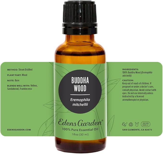 Edens Garden Buddha Wood Essential Oil- 100% Pure Premium Grade, Undiluted, Natural, Therapeutic, Aromatherapy, The Best for Diffuser, Skin, Face, Hair 30 ml (1 fl oz)