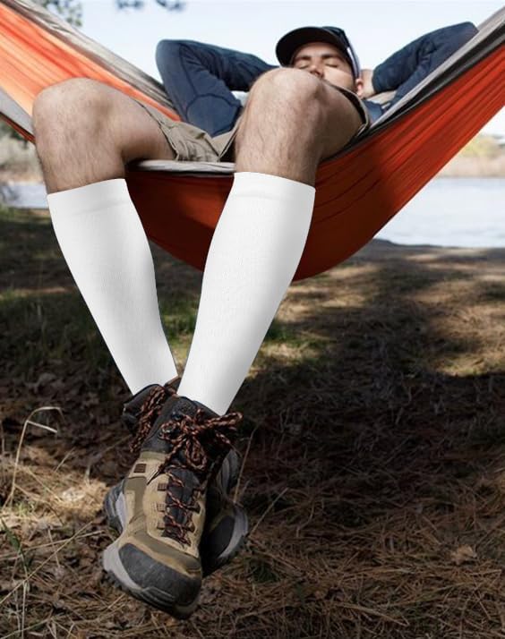 Graduated Compression Socks for Women&Men 20-30mmhg Knee High Socks Travel Hiking Running Stocking