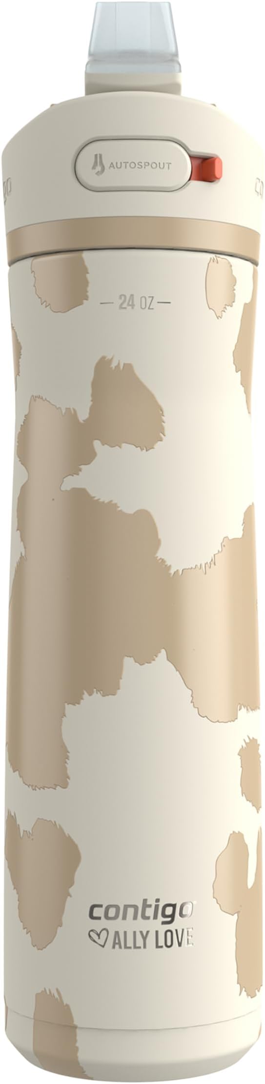 Contigo x Ally Love Jackson Chill 2.0, Stainless Steel, Spill Proof Water Bottle with AutoPop Lid, BPA Free, 24oz, Oatmilk