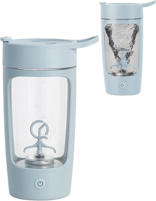 Electric Protein Shaker Bottle, | Tritan | Bpa Free| Blender Bottles 22oz Rechargeable Vortex Portable Mixer, Self Stirring Cup, Auto Mixing Mug For Coffee(Blue)