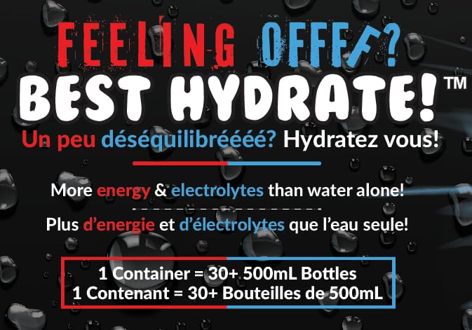 Best Hydrate Lemonade Electrolyte Hydration Powder Mix for Energy, Sports, Workouts, 16 oz Drinks