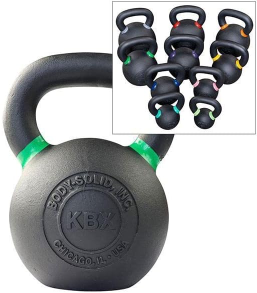 Body-Solid Single-Cast Gravity Casting Kettlebell with Kettles Grip Handle, Perfect Kettlebells for Weight Training and Core Workout, Cast Iron Kettle Bells for Men & Women.