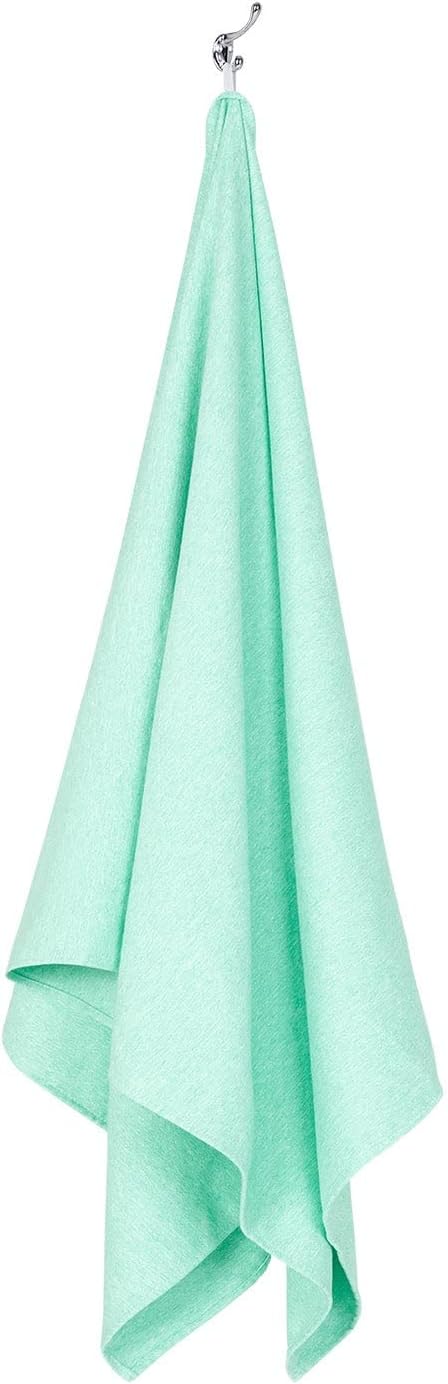 Dock & Bay Beach Towel - Quick Dry, Sand Free - Compact, Lightweight - 100% Recycled - Includes Bag - Essential - Rainforest Green, Extra Large (200x90cm, 78x35)