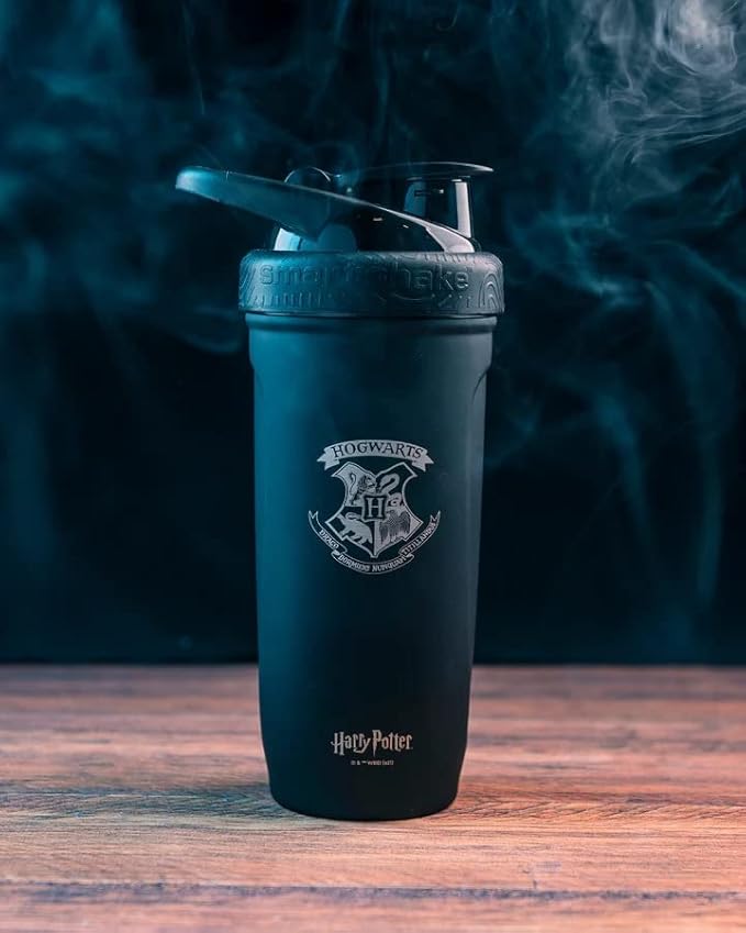 Smartshake Reforce Stainless Steel Harry Potter Hogwarts Crest Shaker Bottle (900 ML /30oz) | Light Weight Resistance Sports Shaker Bottle with a Soft Lid | Leakproof, BPA Free & DEHP Free