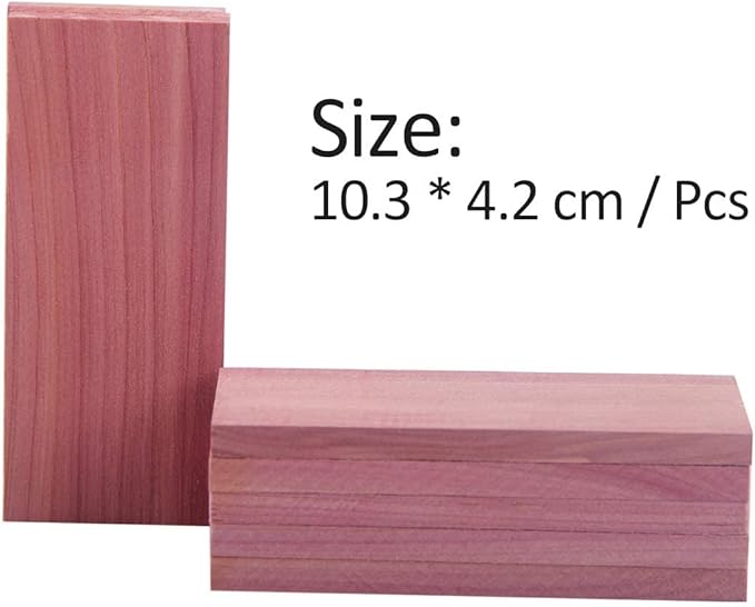 Cedar Space Cedar Blocks for Closet Storage,100% Aromatic Red Ceder Blocks Cedar Planks Chips 16pcs for Closet Drawers 100% Natural Wood Chips
