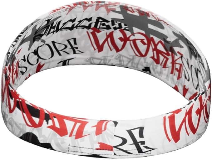 Unisex Headband/Sweatband. Best for Sports, Fitness, Working Out, Yoga. Tapered Design. Reversible.