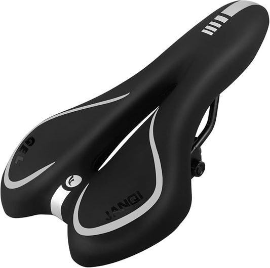 Comfortable Bike Seat for Men & Women, Waterproof Bicycle Seat, Breathable Mountain Bike Saddle, Gel Bicycle Saddle for MTB, BMX, Road Bike, City Bikes, Exercise Bikes