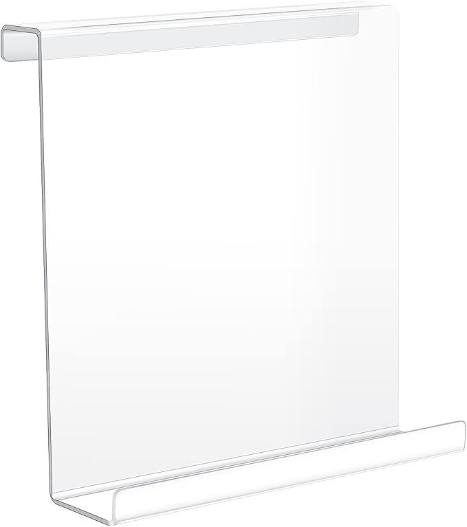 Jetec Treadmill Book Holder, Clear Acrylic Reading Rack for Treadmill Tablet Rack Universal Holder Tablet Magazines Books for Gym Exercising(9 x 11 x 2.5 Inches)