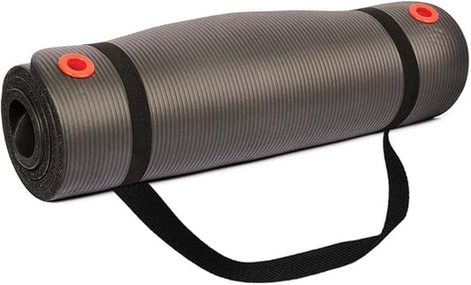 Body Sport Non-Slip Exercise Mat for Men & Women, Thick Foam Surface for Yoga, Pilates, Fitness & Aerobic Workouts