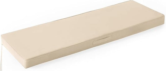 Outdoor Bench Cushions for Outdoor Furniture, 45x18x3 Inch, Waterproof Bench Pillow, Fade Resistant Long Bench Seat Pads for Garden, Indoor, Porch Swing, Beige