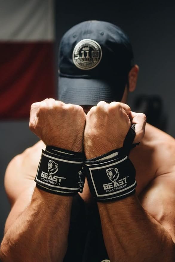 Wrist Wraps for Weightlifting 18” Premium Quality Wrist Support for Bodybuilding Heavy Duty Thumb Loop Powerlifting, Strength Training for Men and Women