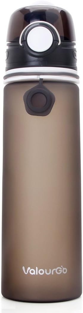 Valourgo Collapsible Water Bottle, Silicone Foldable with Leak Proof Valve BPA Free, Aqua Blue, 21 oz