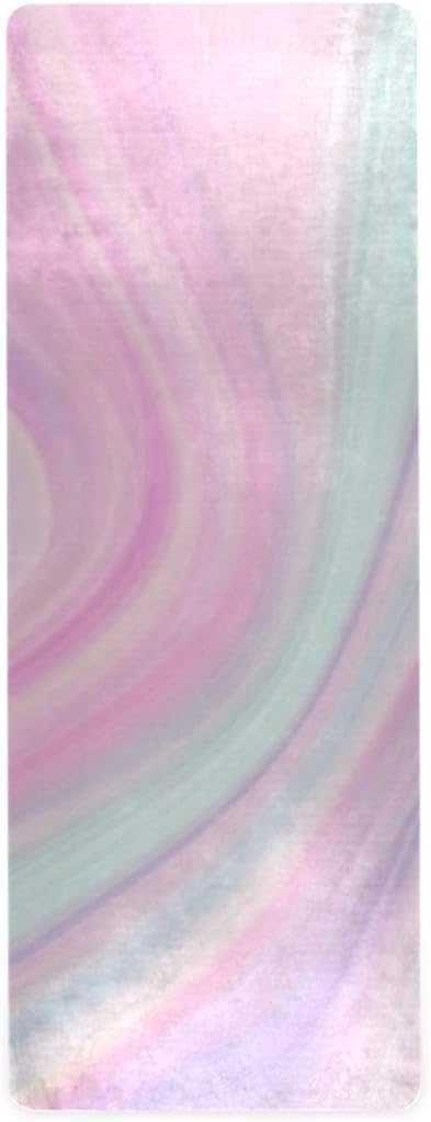 Rainbow Unicorn Marble Yoga Mat Non Slip Thick Kids Eco Friendly Rubber Workout Foldable Yoga Mat Women Exercise