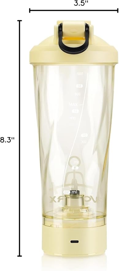 VOLTRX Premium Electric Protein Shaker Bottle, Made with Tritan - BPA Free - 24 oz Vortex Portable Mixer Cup/USB C Rechargeable Shaker Cups for Protein Shakes