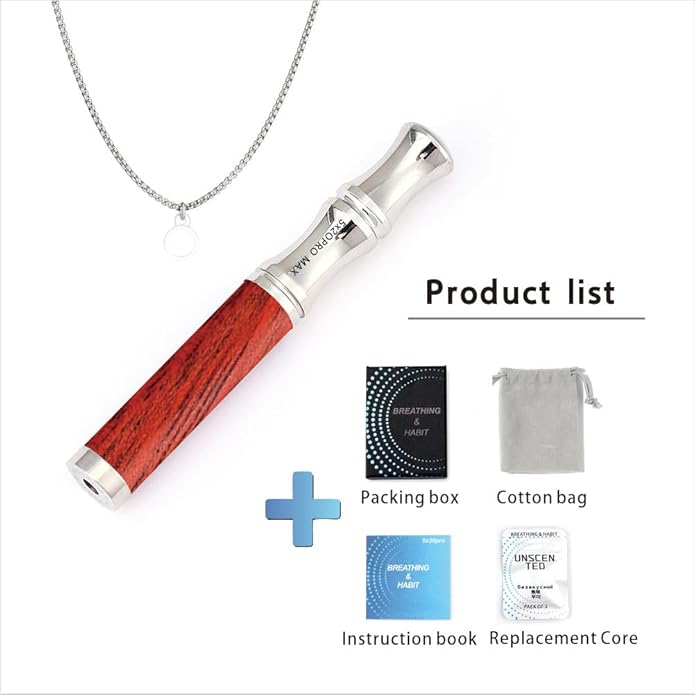 Breathe Free Necklace for Anxiety & Stress Relief, Classic Breathing Tool for Meditation, Mindfulness, and Relaxation – Portable Calm Necklace for Adults, Wellness Gift