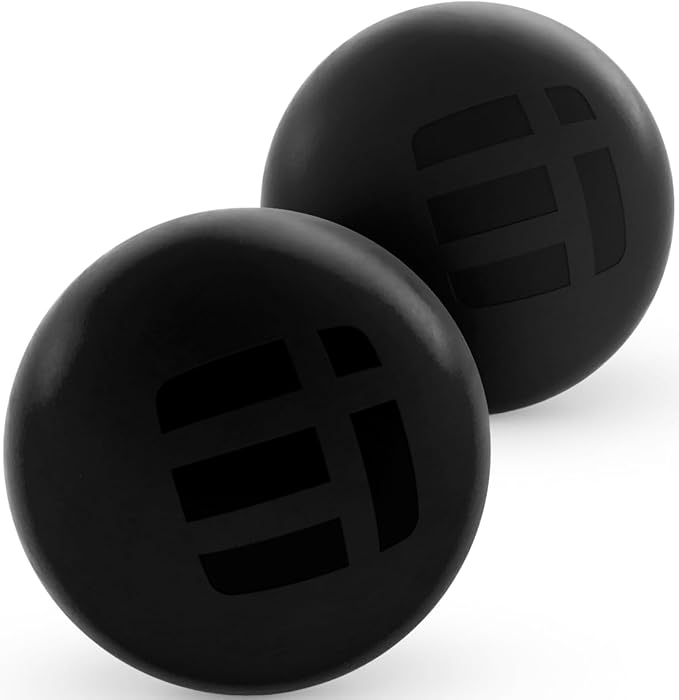 Massage Lacrosse Balls for Myofascial Release, Trigger Point Therapy Ball Set, Foot Massage Ball Roller for Plantar Fasciitis, Yoga Deep Tissue, Physical Therapy Balls Hard Rubber 2 pack (Night Black)