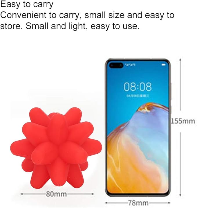 Diohce Spiky Massage Ball, Acupoint Physical Massage Balls, for Foot Massage, Deep Tissue Massage Ball, Point Plantar Fasciitis Relief (Red)