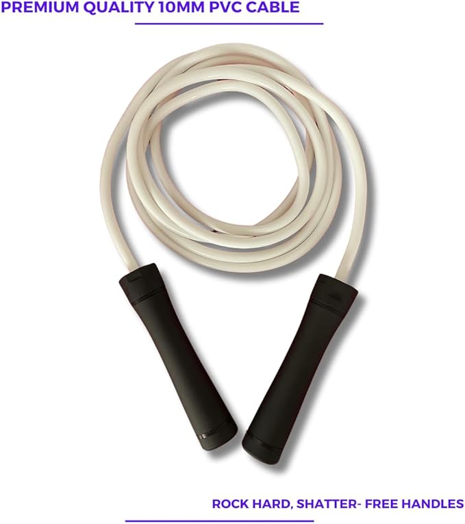 Elevate Gravity Heavy Rope - 3m, 10mm PVC - Boost Muscle, Cardio & Strength - Smooth Bearings - Ideal Indoor/Outdoor & Weight Loss.