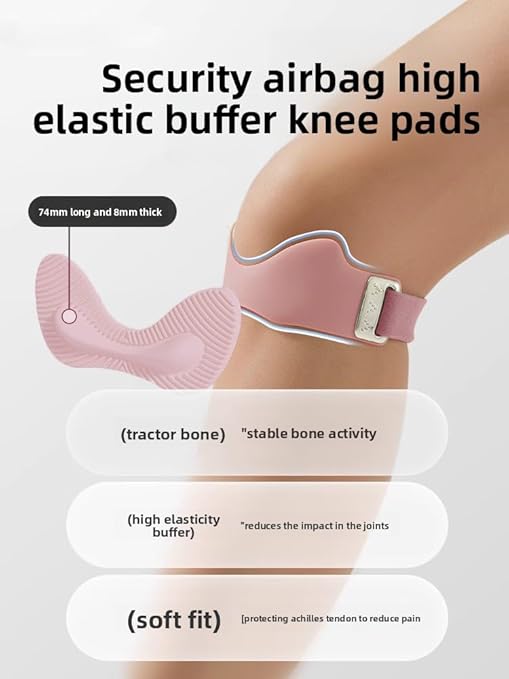 Patella Band for knee Pain Relief during exercise | Adjustable Patellar Tendon Support Strap for Running | Sports & Support | Tendonitis & Jumper's | Made with Silicone & Polyamide. (pink)