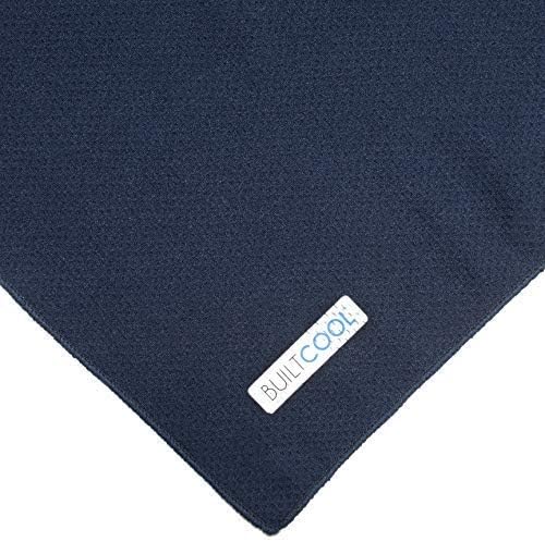 BUILTCOOL Adult Cooling Towel - Men & Women Chilly, Lightweight, Soft, Neck and Face Cooling Towel for Sport, Camping, Hunting, One Size, Navy, 3 Pack