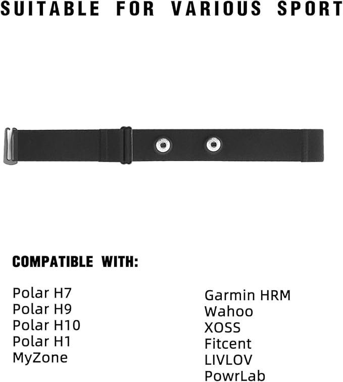 Polar H10 H9 H7 Chest Strap Replacement - Adjustable Soft HRM Compatible with Polar Heart Rate Sensor