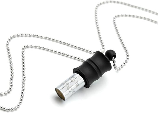 Black Zen Bamboo Whistle 528 Hz Meditation Necklace Breathing Frequency Sound Healing Device by Adjusting The Breathing for Anxiety & Stress Relief Mindfulness