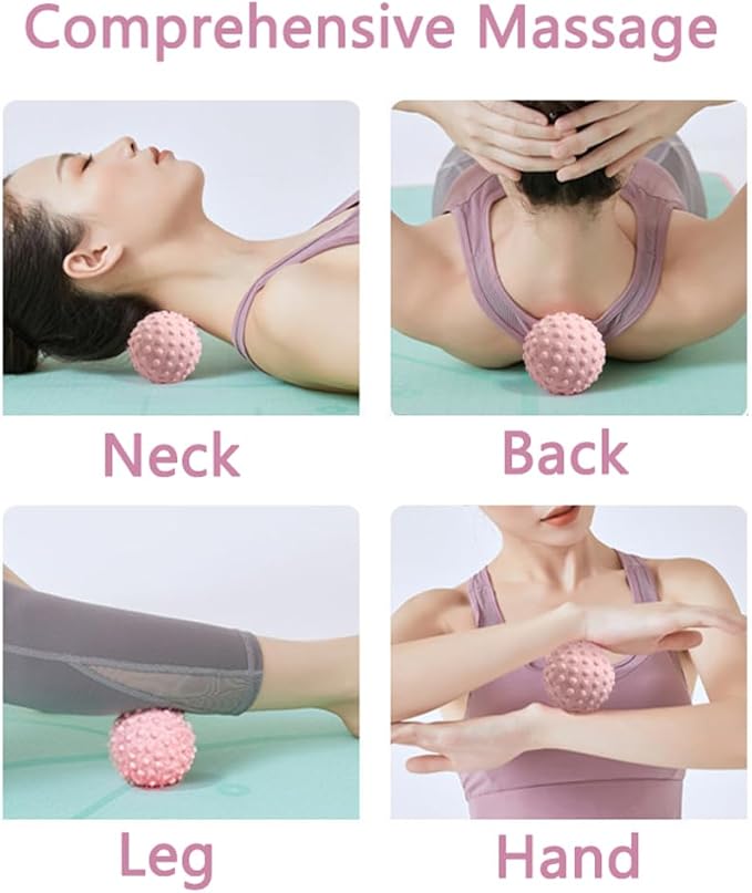 Muscle Massage Ball Set - 3 Pack, Massager Balls for Feet, Back, Arm, Neck, Shoulder, Leg Myofascial Release, Foot Arch Trainer Plantar Fasciitis, Relieving Muscle Pain