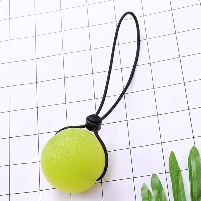 3pcs Silicone Grip Strengthening Balls for Grip Strength Exercise Squeeze Balls with Elastic String Decompression Toys Stress Relief Arm Exercise Equipment