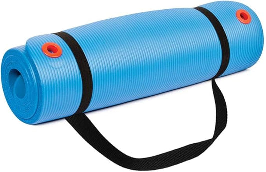 Body Sport Non-Slip Exercise Mat for Men & Women, Thick Foam Surface for Yoga, Pilates, Fitness & Aerobic Workouts