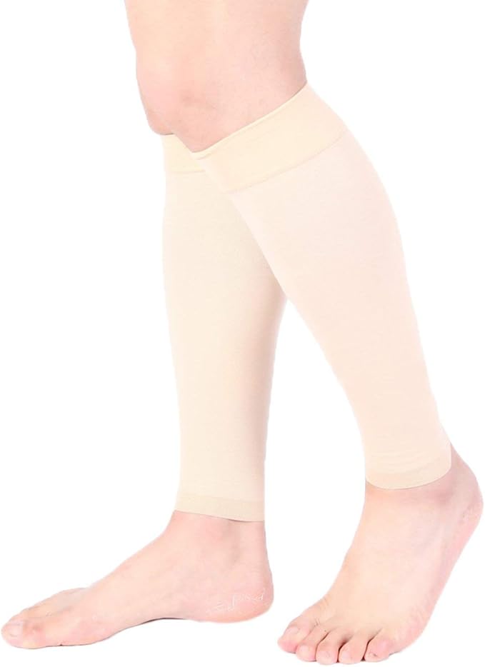Doc Miller Compression Calf Sleeve for Men & Women, Premium Medical Grade, 15-20mmHg Graduated Support for Running, Calf Tear, Shin Splints, Knee High, Calf Sleeves, 1 Pair