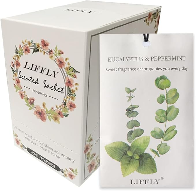14 Packs Eucalyptus Peppermint Scented Sachets fit Drawers and Closets