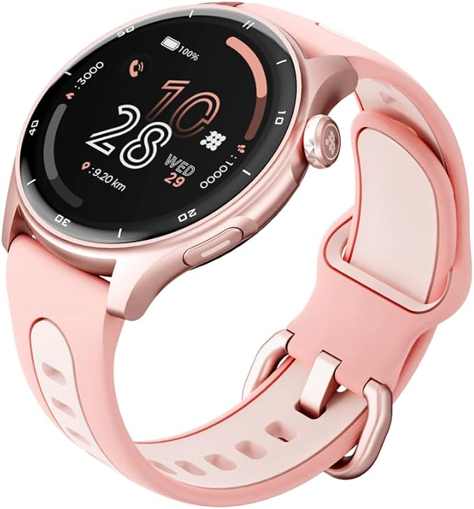 Cubitt Aura Pro Smartwatch/Fitness Tracker with 1.43" Touch AMOLED Screen, Bluetooth Call, Built in GPS, 60+ Sports, Blood Oxygen, Heart Rate, Stress/Sleep Monitor, Waterproof, Step Counter, Compass