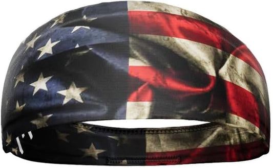 Unisex Headband/Sweatband. Best for Sports, Fitness, Working Out, Yoga. Tapered Design. Reversible.