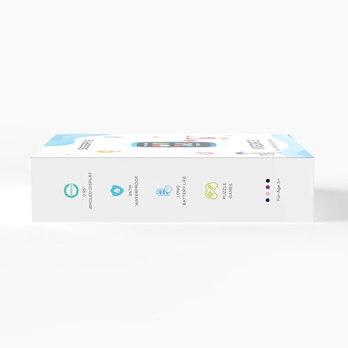 BIGGERFIVE Vigor 3 Kids Fitness Tracker Watch, AMOLED Screen, No App No Phone Needed, 3ATM Waterproof, Heart Rate and Sleep Monitor, Pedometer Watch, Sports Step Counter for Girls Ages 5-15, Pink