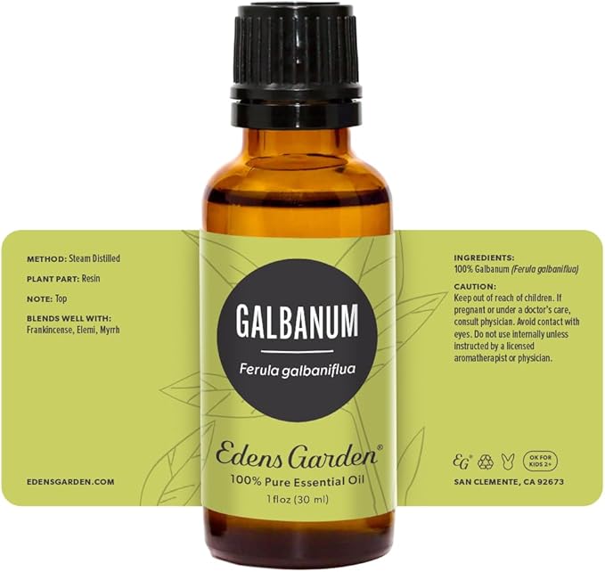 Edens Garden Galbanum Essential Oil- 100% Pure Premium Grade, Undiluted, Natural, Therapeutic, Aromatherapy, The Best for Diffuser, Skin, Candle, Laundry 30 ml (1 fl oz)