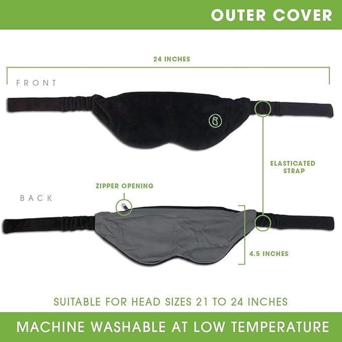 BARMY Weighted Sleep Mask for Women and Men (0.8lb/13oz) Weighted Eye Mask for Sleeping, Eye Cover Blocks Light Helps Relaxation and Night Sleep, Comfortable Blackout Sleeping Mask, Black