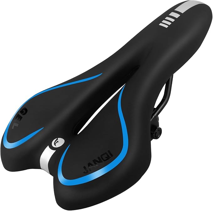 Comfortable Bike Seat for Men & Women, Waterproof Bicycle Seat, Breathable Mountain Bike Saddle, Gel Bicycle Saddle for MTB, BMX, Road Bike, City Bikes, Exercise Bikes