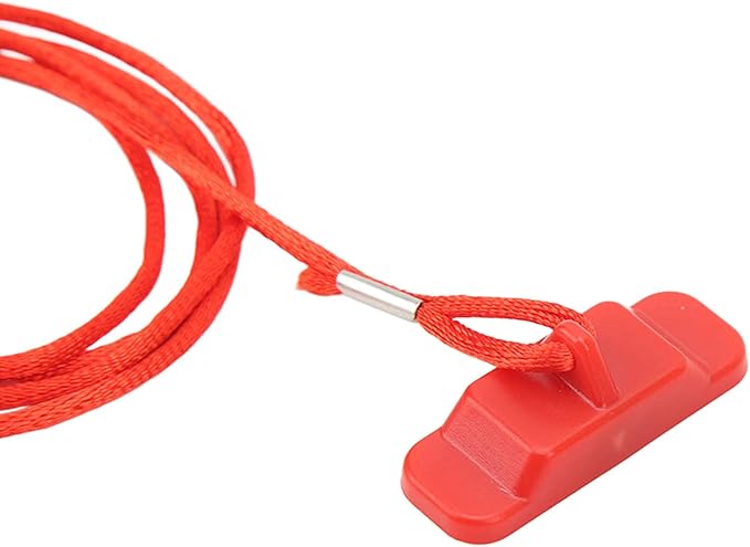 Dilwe Treadmill Safety Key, ABS, Magnet, 2Pcs Universal Safety Key Treadmill Replacement Rectangle Red