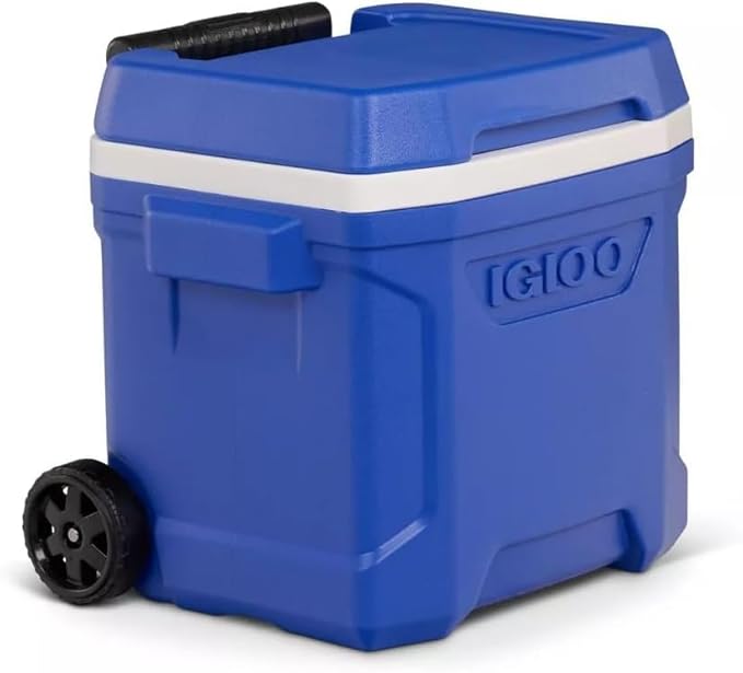 Igloos Cooler Hard-Sided Ice Chest, Insulated Portable Cooler, Heavy-Duty, Leak-Resistant Lid, Lightweight Ergonomic Handle