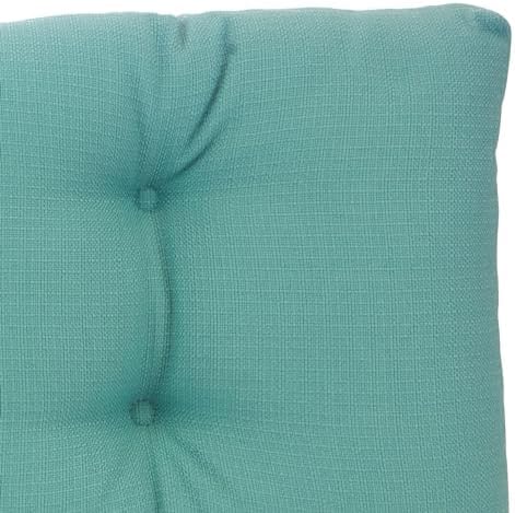 Klear Vu Corner Nook or Piano Seat Omega Non-Slip Tufted Bench Cushion for Indoor Furniture, Entryway Storage, Bay Window, 33 Inches, 08 Teal